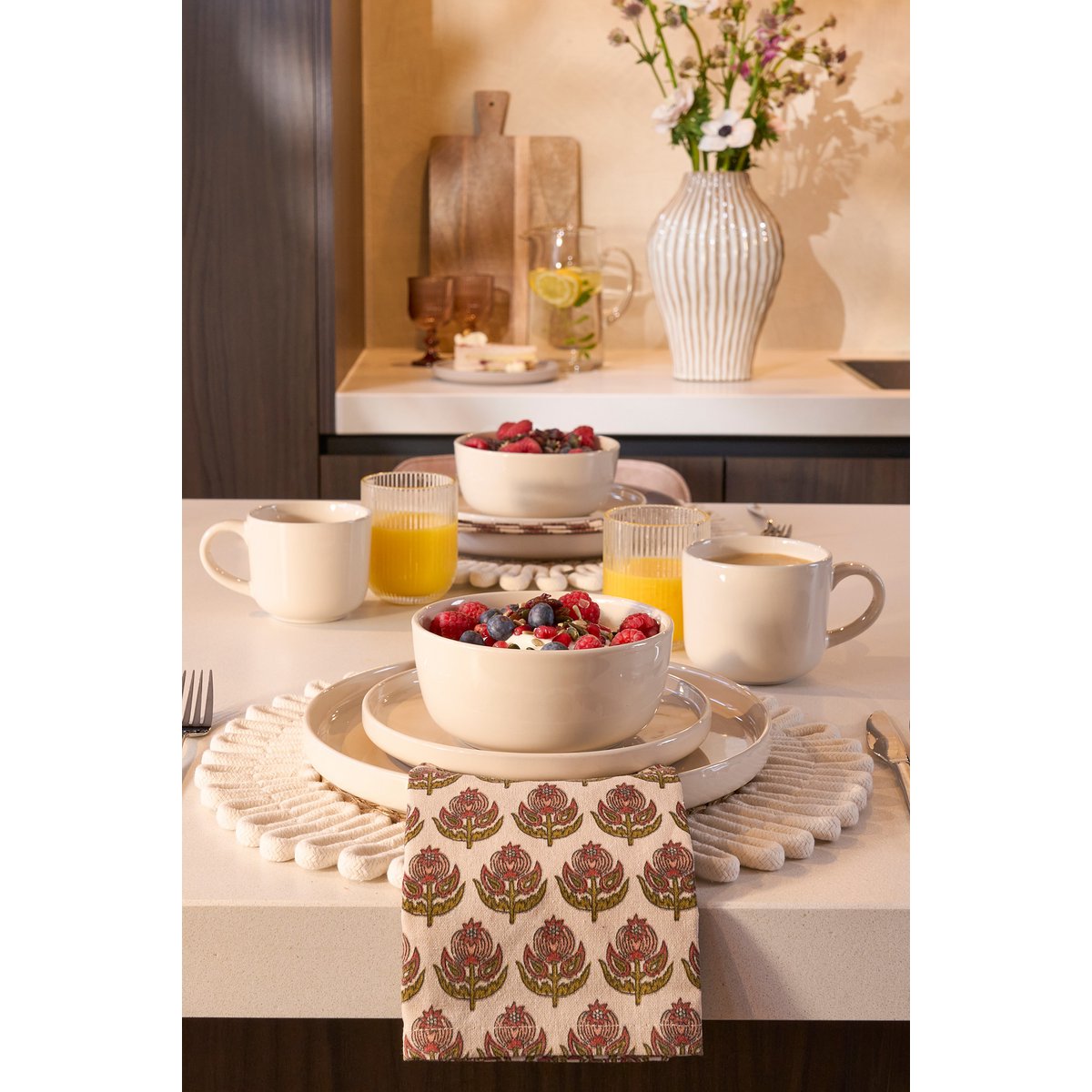 Ozzu Serviesset 4 Persoons - Steengoed - Off-white Mica Decorations