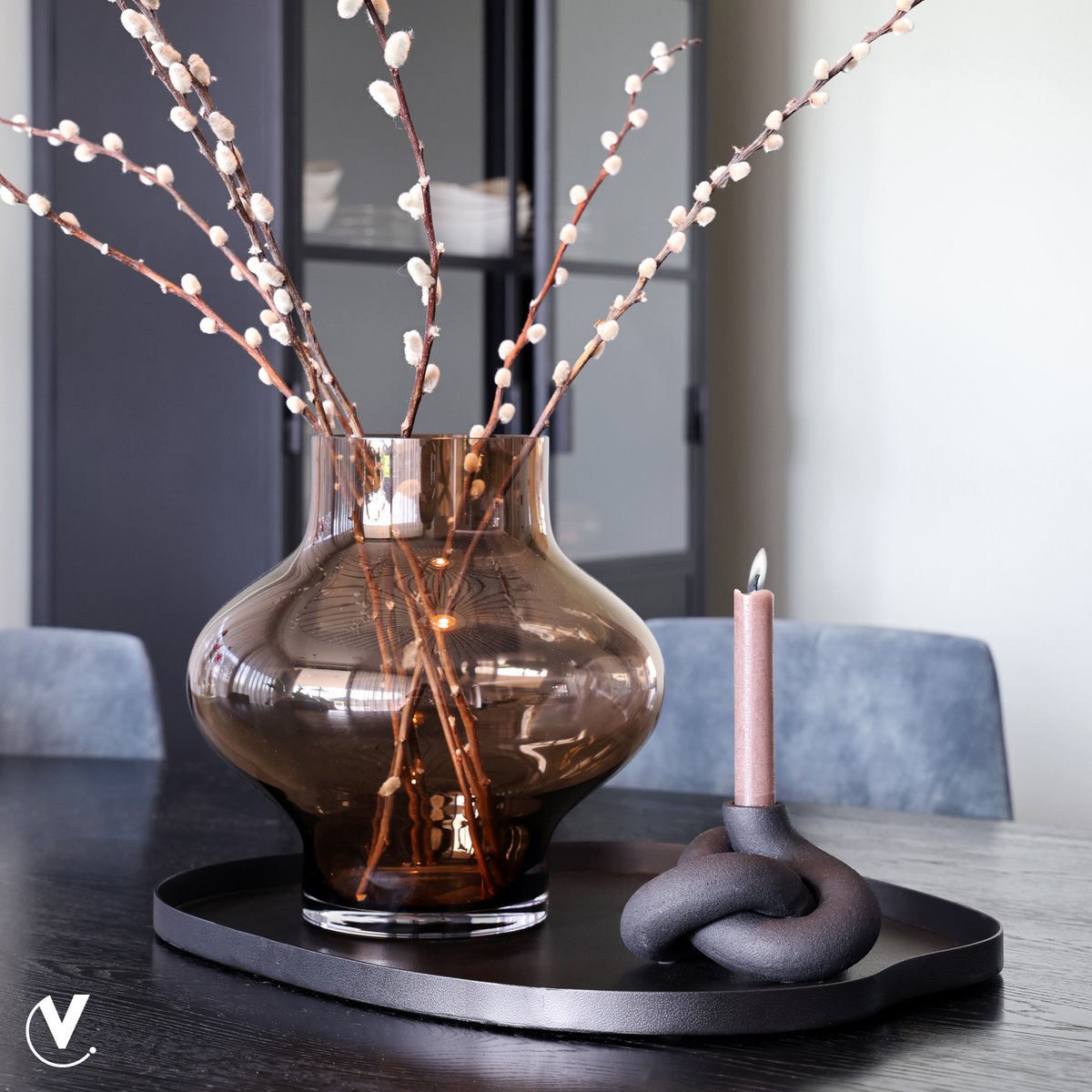 Dienblad - Bariri black Vase The World