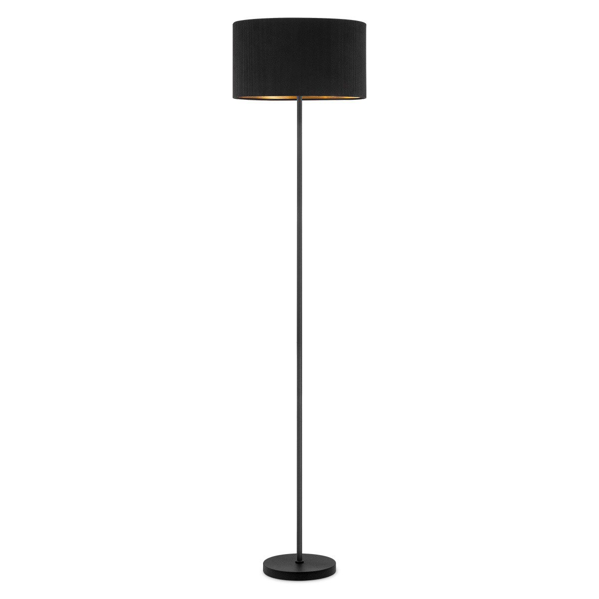 Home Sweet Home Cylindrische Corduroy Vloerlamp - Black - ø40 x 165cm Home Sweet Home