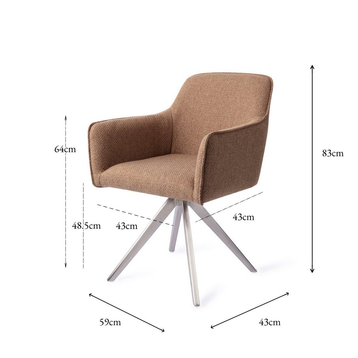 Jesper Home Hofu Dining chair Turn Steel Jesper Home