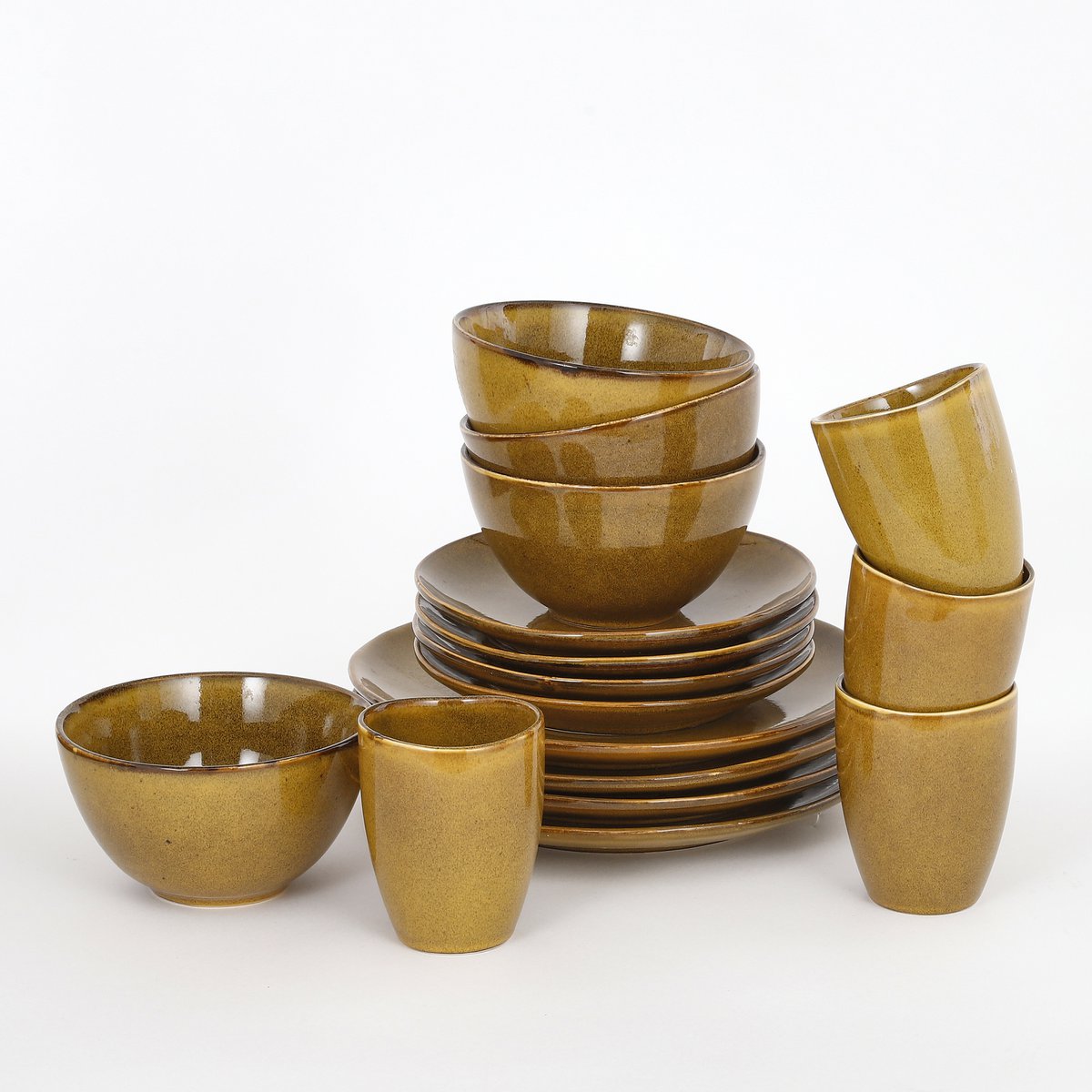 Tabo Serviesset 4 Persoons - Oker Mica Decorations