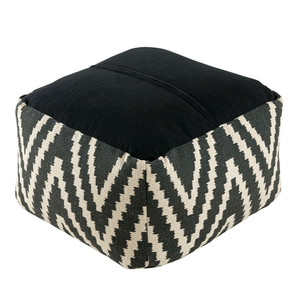 Zittend dobbelstenen voetkrukken stoel kruk 50x35x50cm pouf kelim vloerkussen peru zwarte taupe gele turquoise Voglrieder kreatives Wohnen