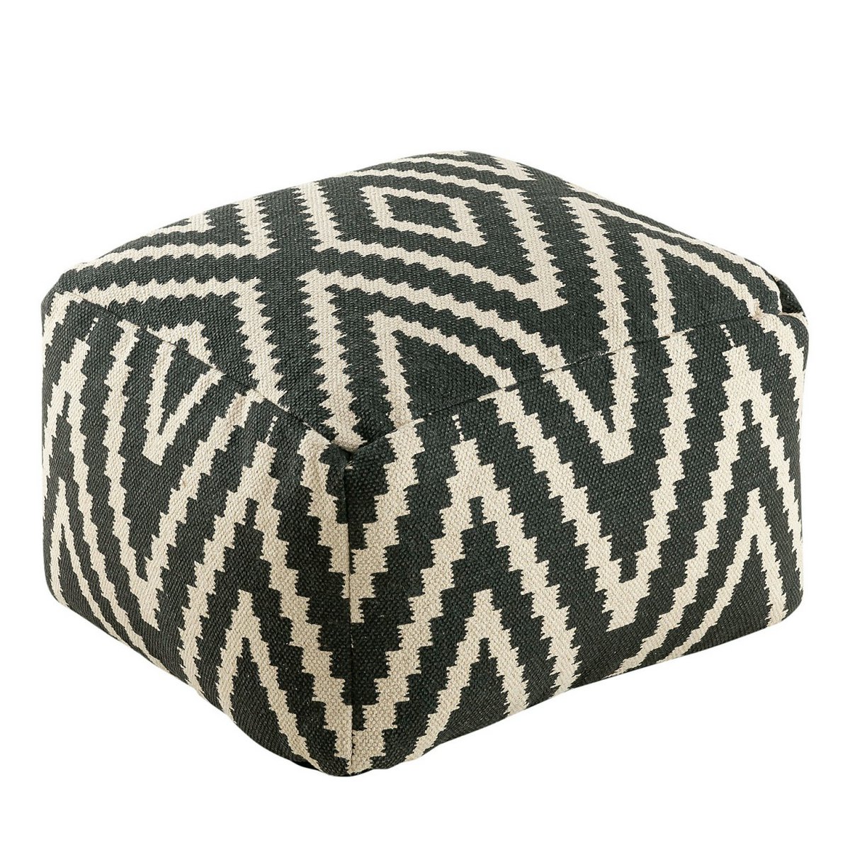 Zittend dobbelstenen voetkrukken stoel kruk 50x35x50cm pouf kelim vloerkussen peru zwarte taupe gele turquoise Voglrieder kreatives Wohnen