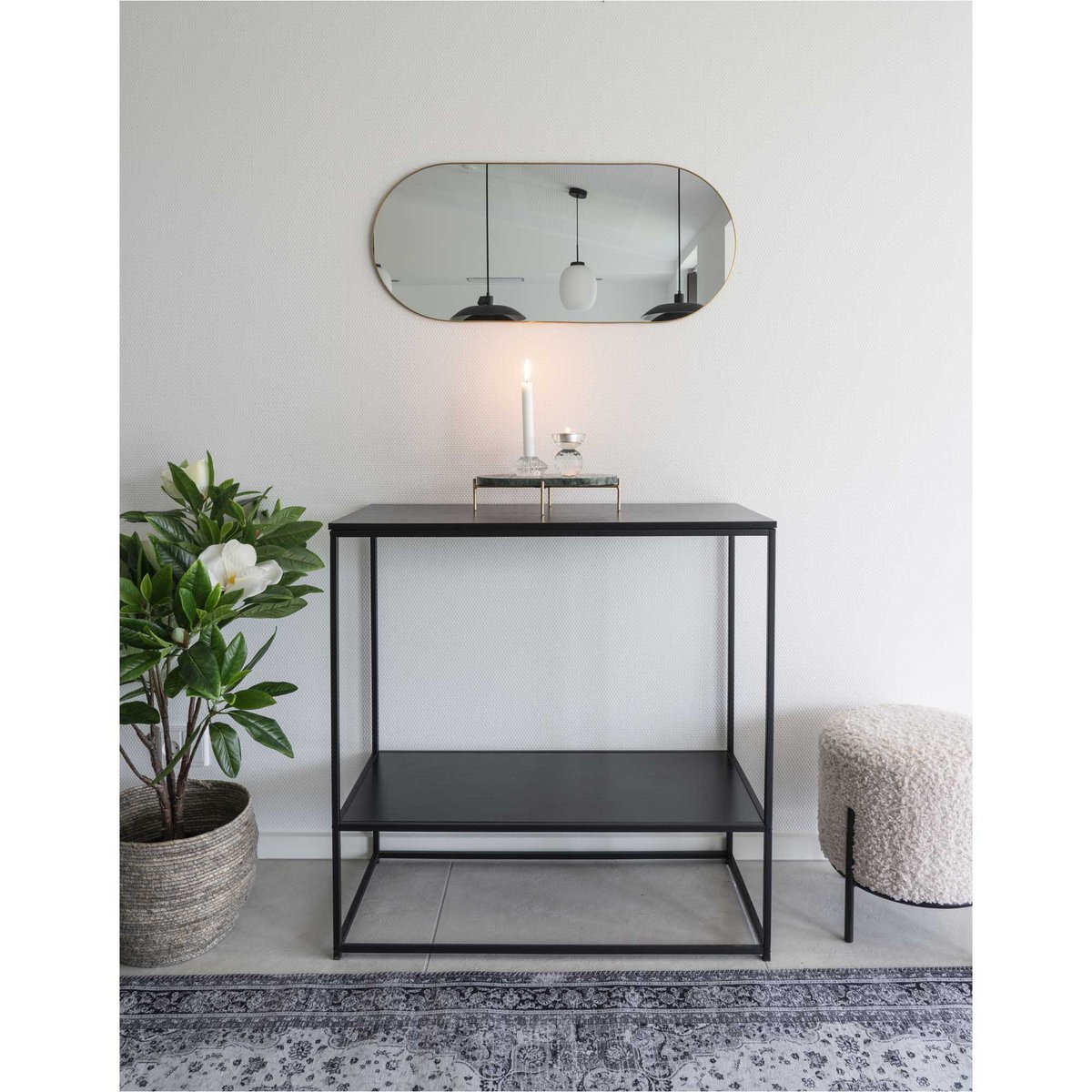 Jersey Spiegel - Messing Look, Staal, 35x80x0,5 cm House Nordic ApS
