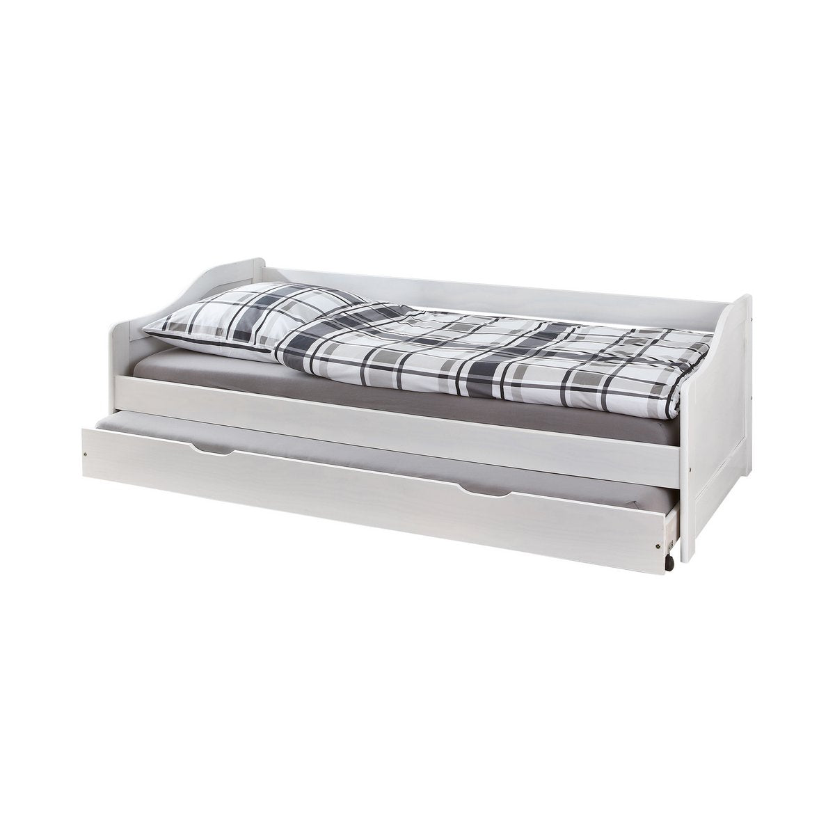 Bed voor matrassen 90x200 cm met 1 lade Moebilia
