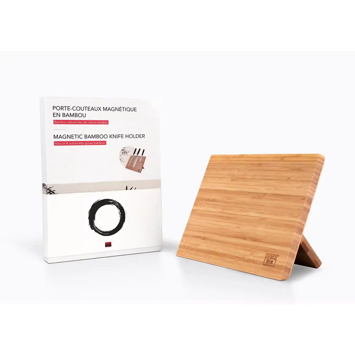 Keukenaccessoires - KOTAI magnetische bamboe messenhouder (opvouwbaar) - 30 x 22 cm KOTAI kitchen