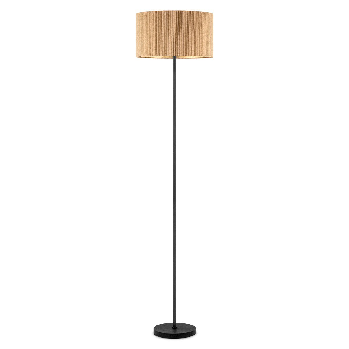 Home Sweet Home Cylindrische Corduroy Vloerlamp - Karamel ø40 x 165cm Home Sweet Home