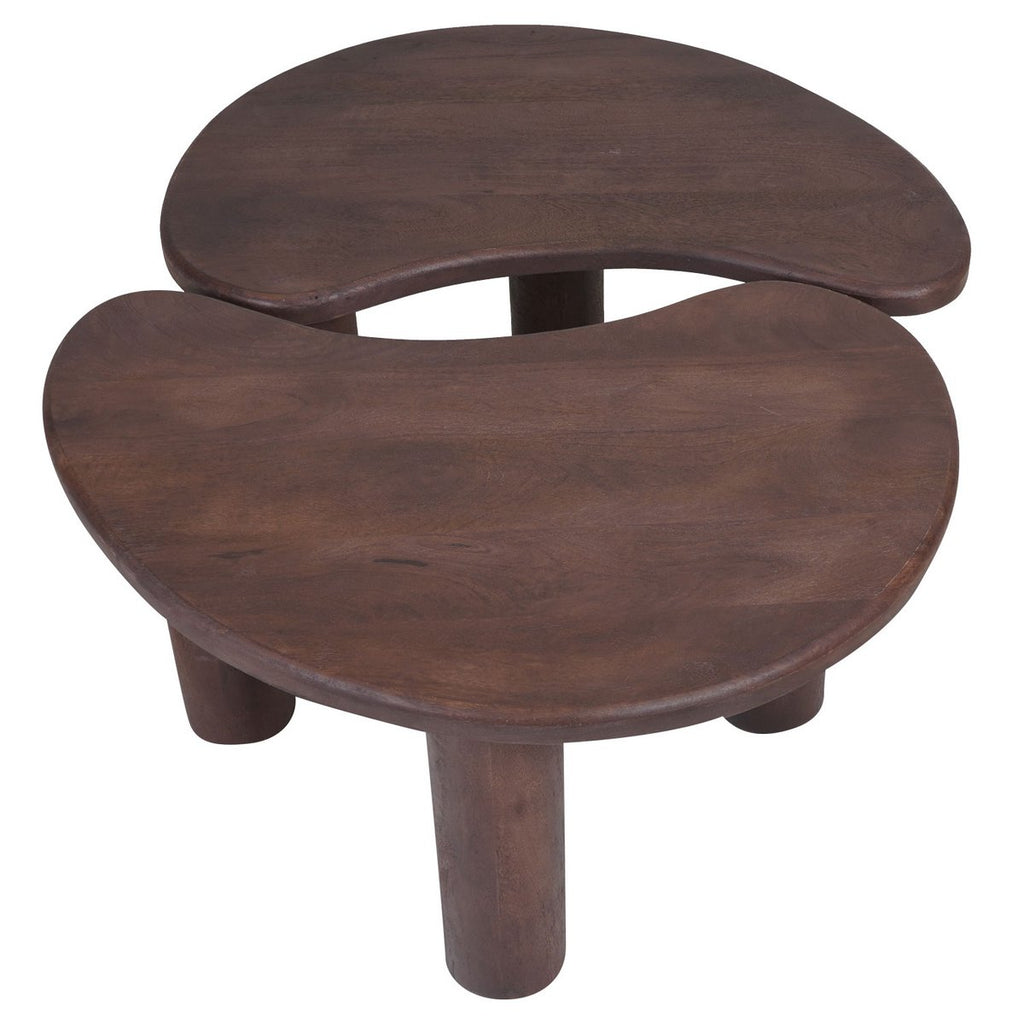 Salontafel Lina – Espresso Mangohout – Set van 2 Home67