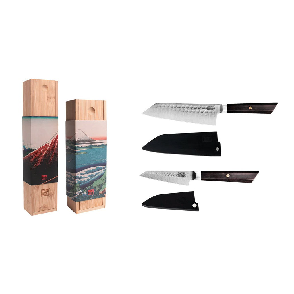 Messenset - De Bunka Starter Set: 2 messen (Bunka Schilmes 90mm + Bunka Santoku 170mm) KOTAI kitchen