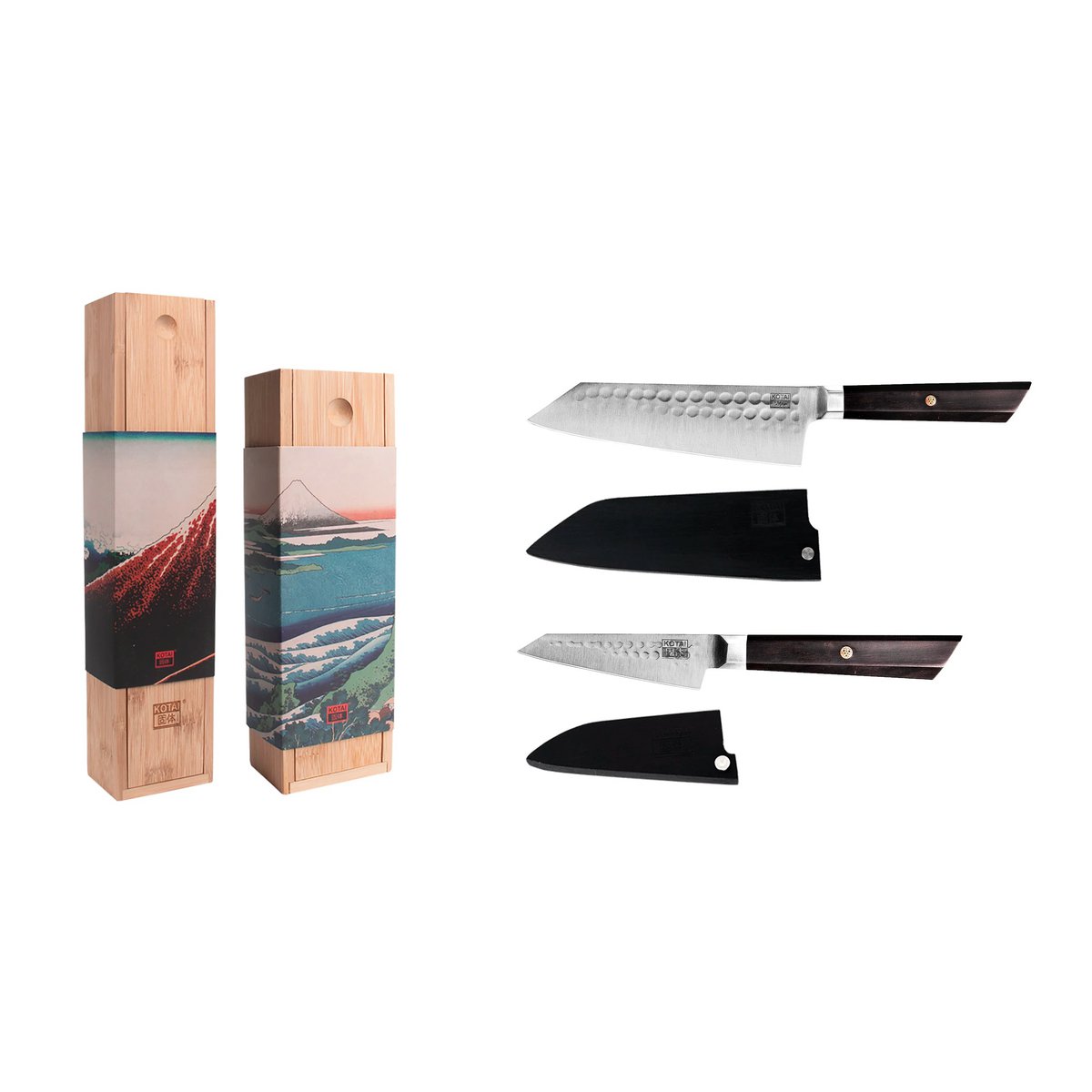 Messenset - De Bunka Starter Set: 2 messen (Bunka Schilmes 90mm + Bunka Santoku 170mm) KOTAI kitchen