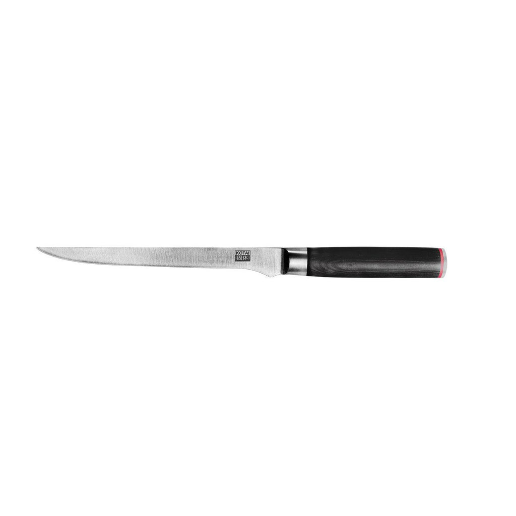 Mes - Flexibel fileermes met bamboe Saya en bamboe box - 200 mm lemmet KOTAI kitchen