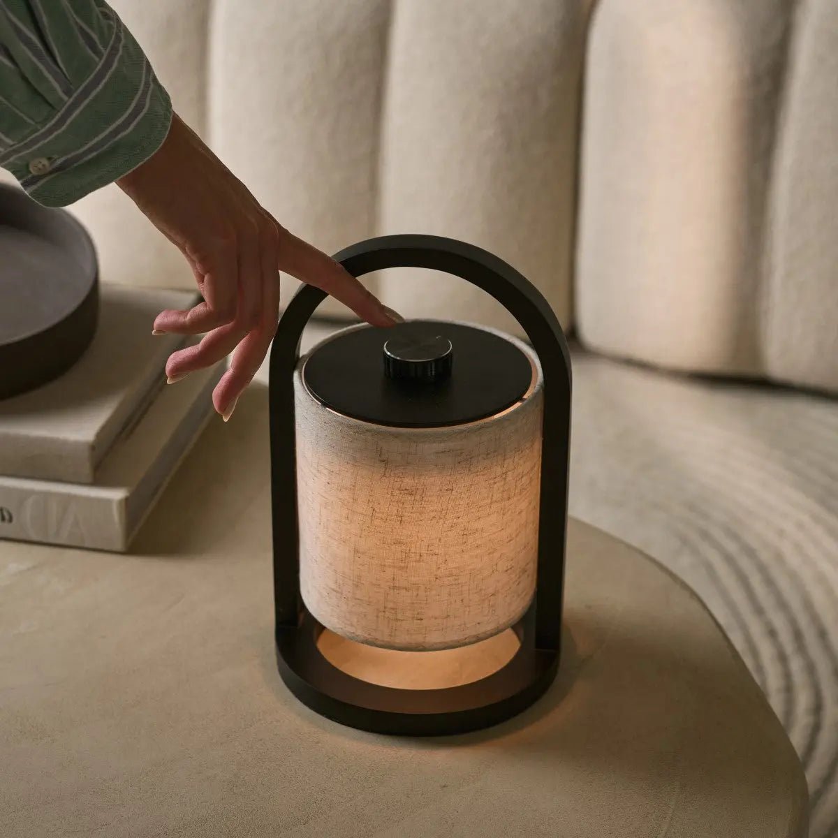 River Black draadloze houten lamp – Oplaadbaar en dimbaar Tavellio - Amsterdam