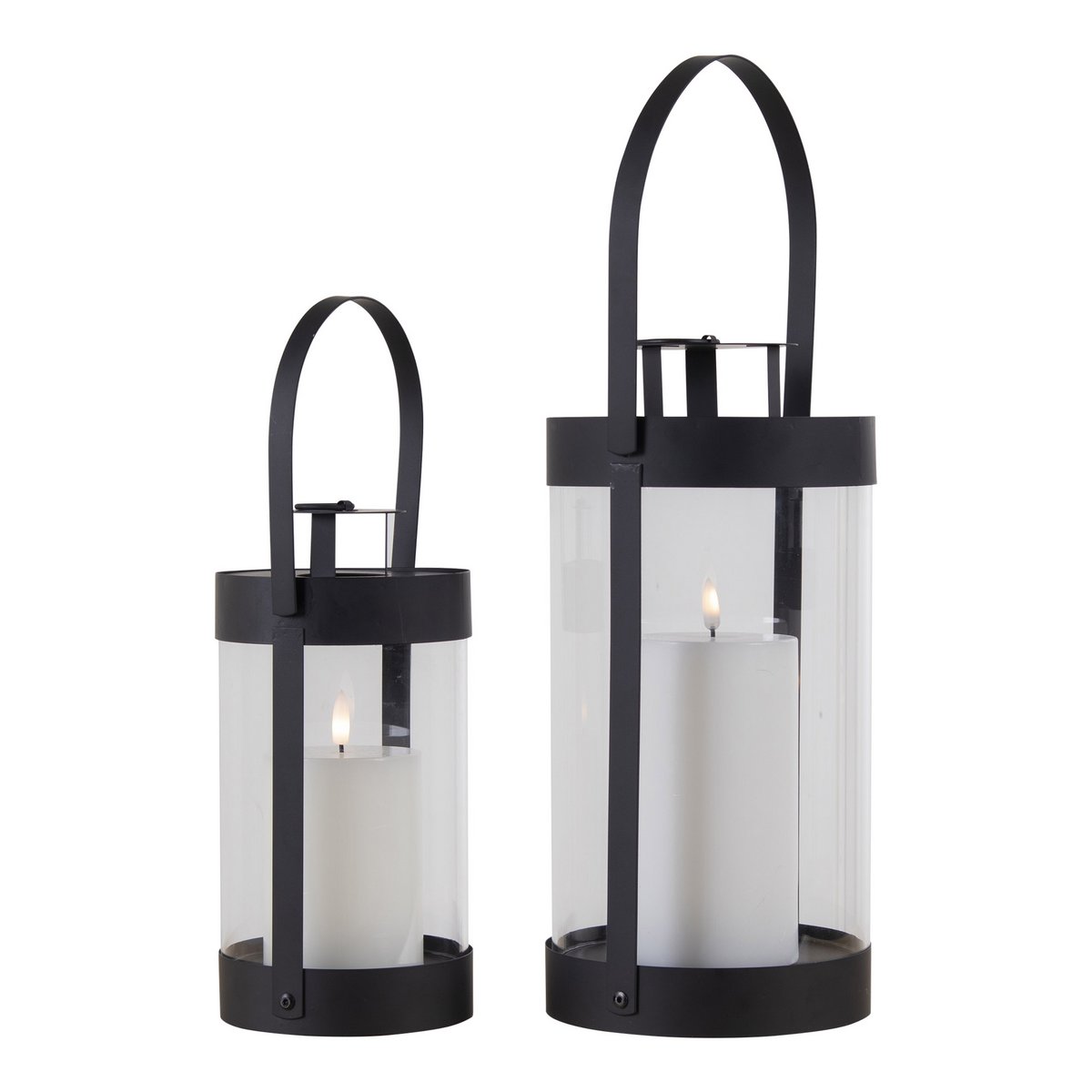 Bondi-lantaarns - Zwart, staal/glas - Set van 2 House Nordic ApS