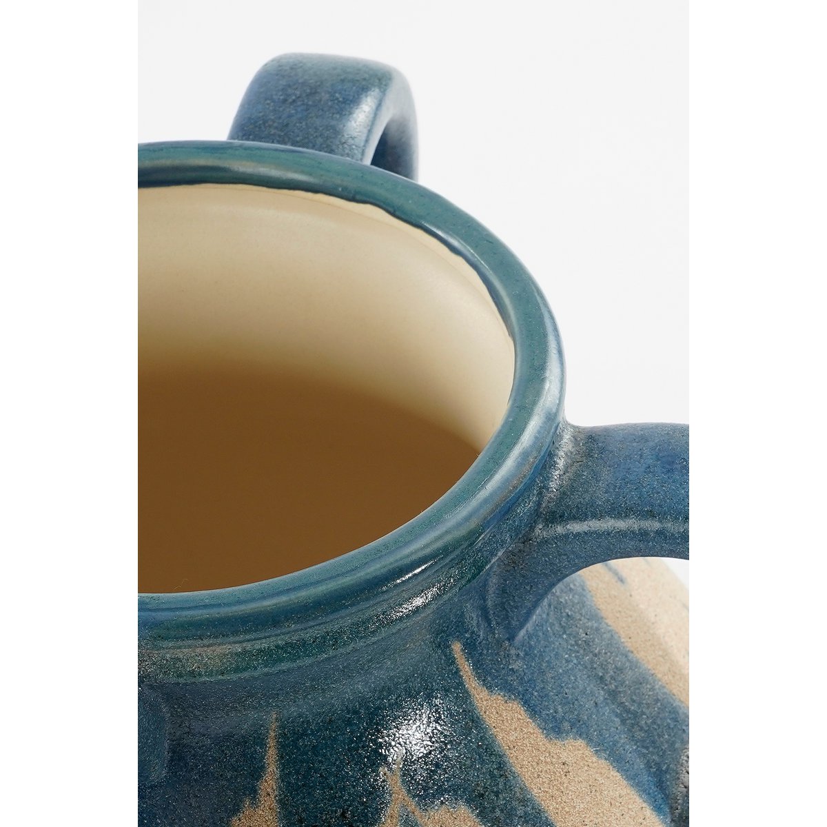 Caldo Vaas - L28 x B28 x H36 cm - Keramiek - Donkerblauw Mica Decorations