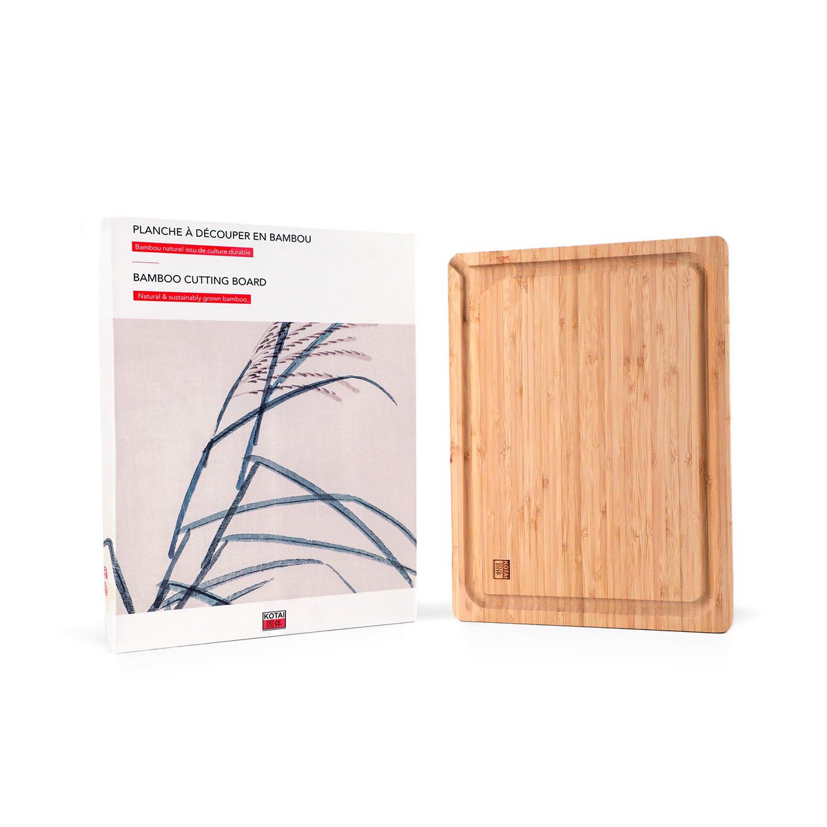 Messen en Keuken Accessoires Set - Bunka Starter Set Deluxe: 2 messen (Bunka schilmesje + Bunka Santoku) + bamboe snijplank KOTAI kitchen