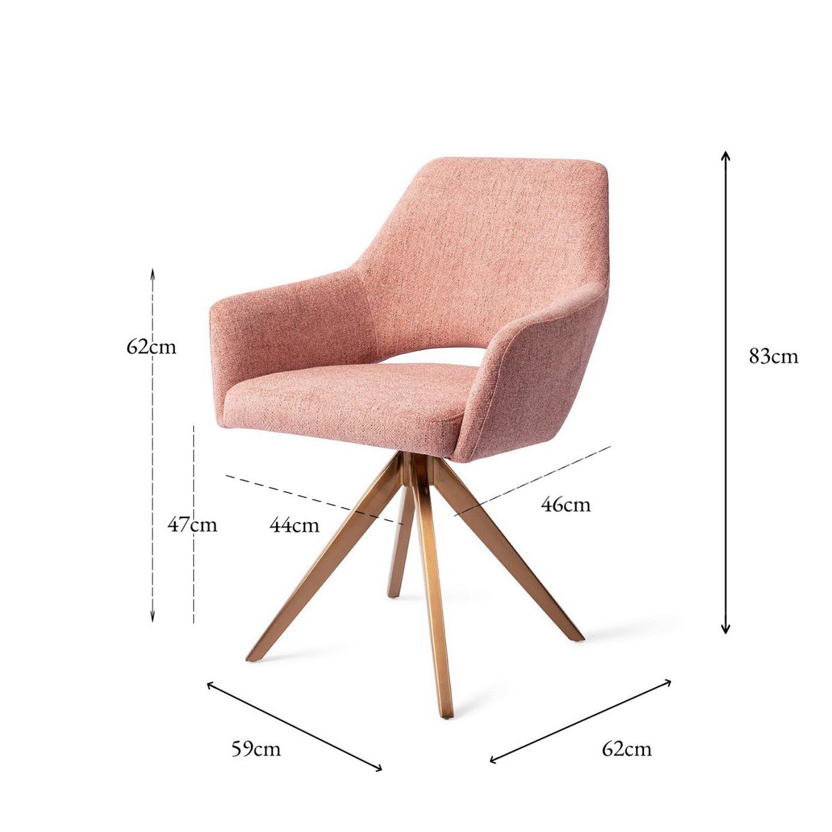 Jesper Home Yanai Dining chair Turn Rose Jesper Home