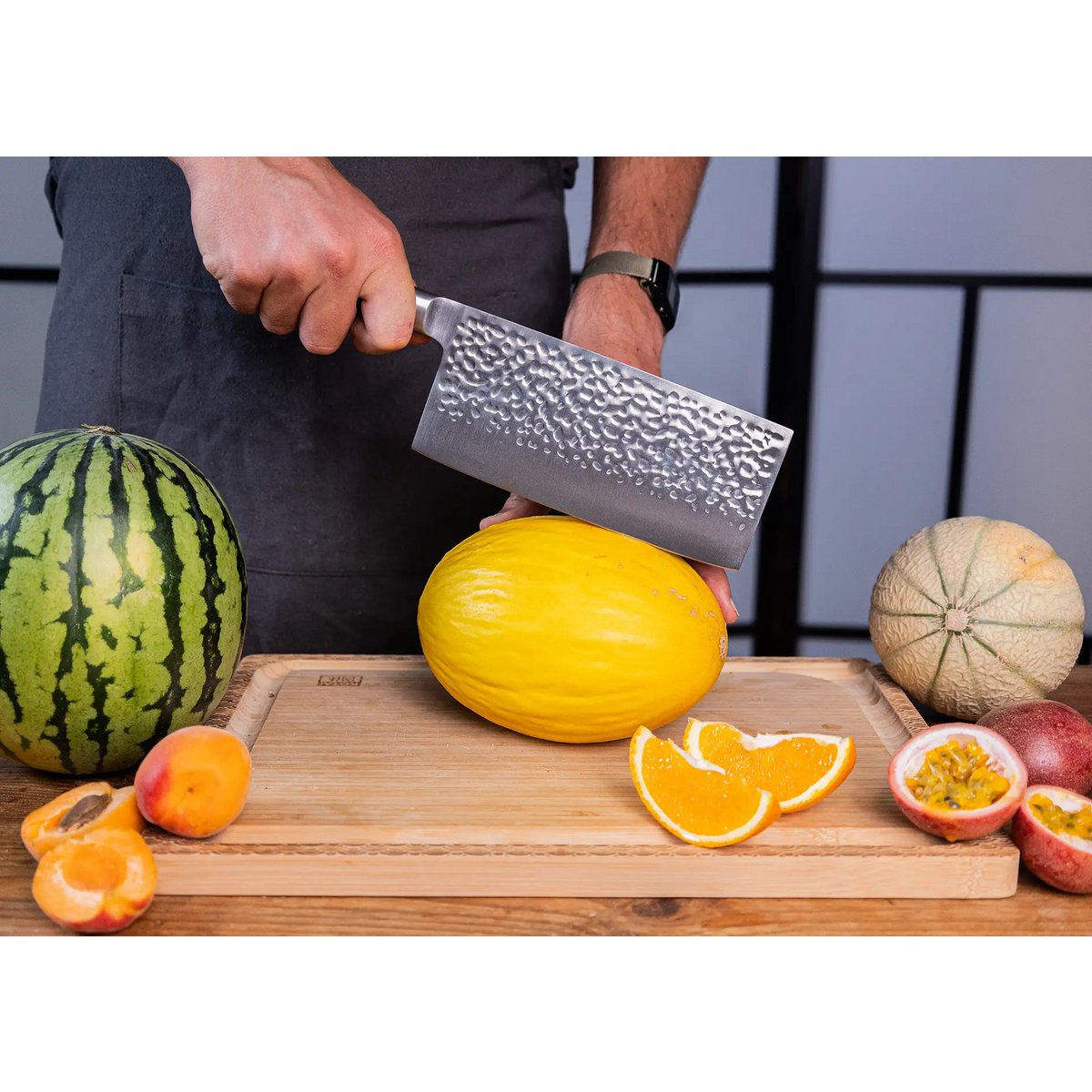 Mes - Hakmes met bamboe Saya en bamboedoos - lemmet van 190 mm KOTAI kitchen