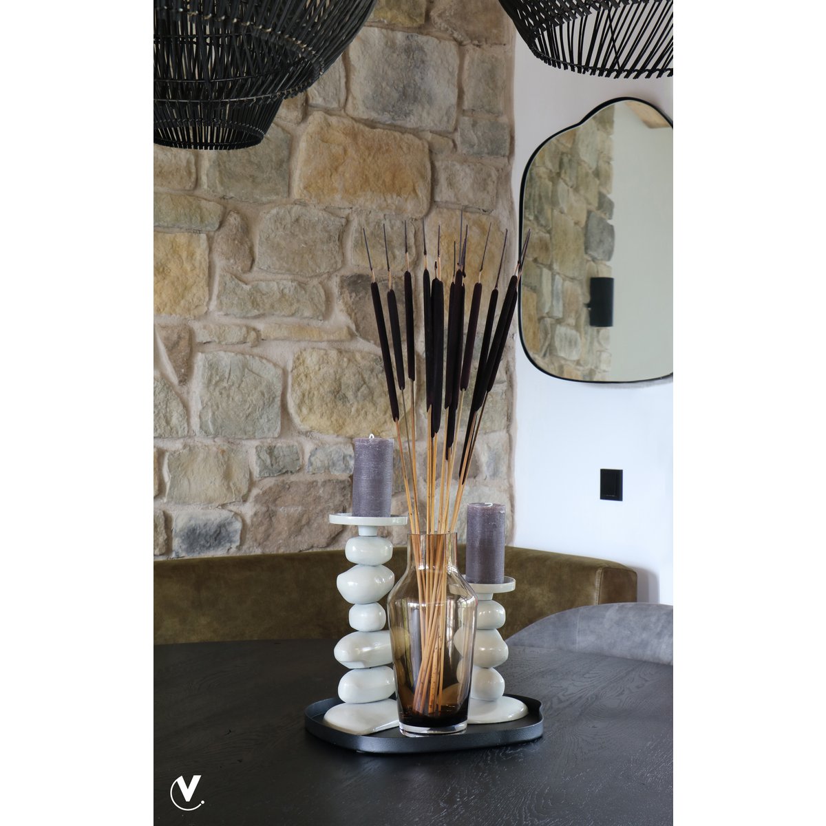 Dienblad - Bariri black Vase The World