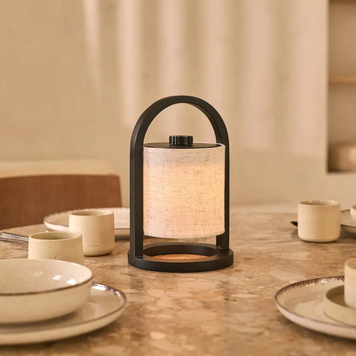 River Black draadloze houten lamp – Oplaadbaar en dimbaar Tavellio - Amsterdam