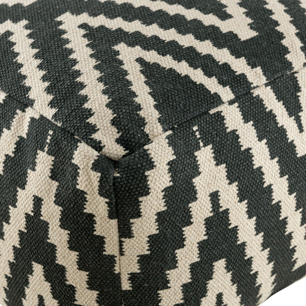 Zittend dobbelstenen voetkrukken stoel kruk 50x35x50cm pouf kelim vloerkussen peru zwarte taupe gele turquoise Voglrieder kreatives Wohnen