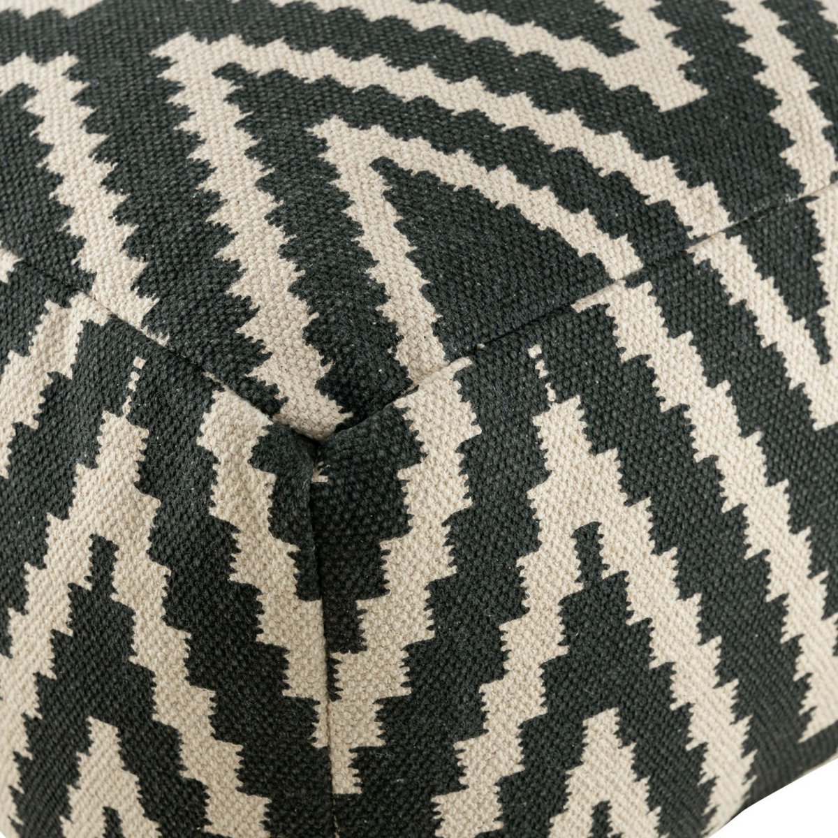 Zittend dobbelstenen voetkrukken stoel kruk 50x35x50cm pouf kelim vloerkussen peru zwarte taupe gele turquoise Voglrieder kreatives Wohnen
