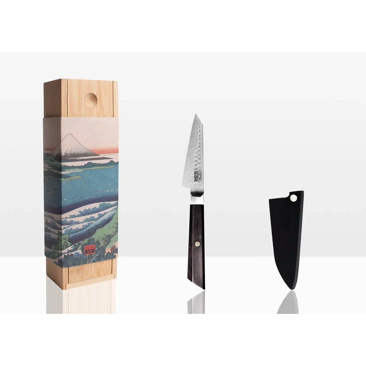 Mes - Bunka schilmesje met bamboe Saya en bamboe doos - 90 mm lemmet KOTAI kitchen