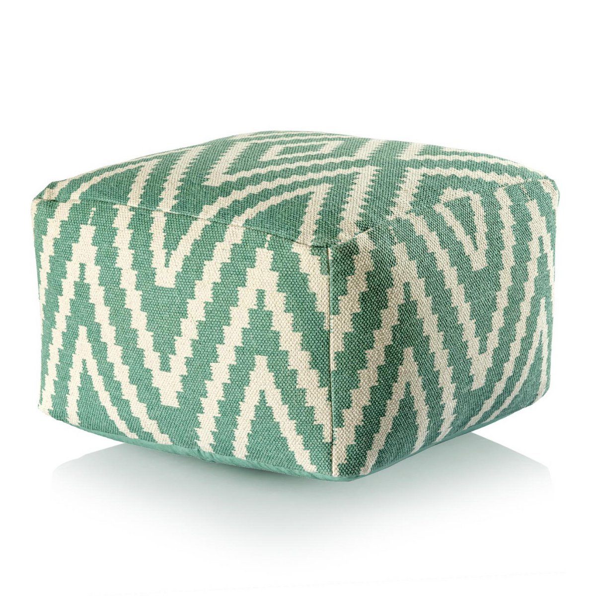 Zittend dobbelstenen voetkrukken stoel kruk 50x35x50cm pouf kelim vloerkussen peru zwarte taupe gele turquoise Voglrieder kreatives Wohnen