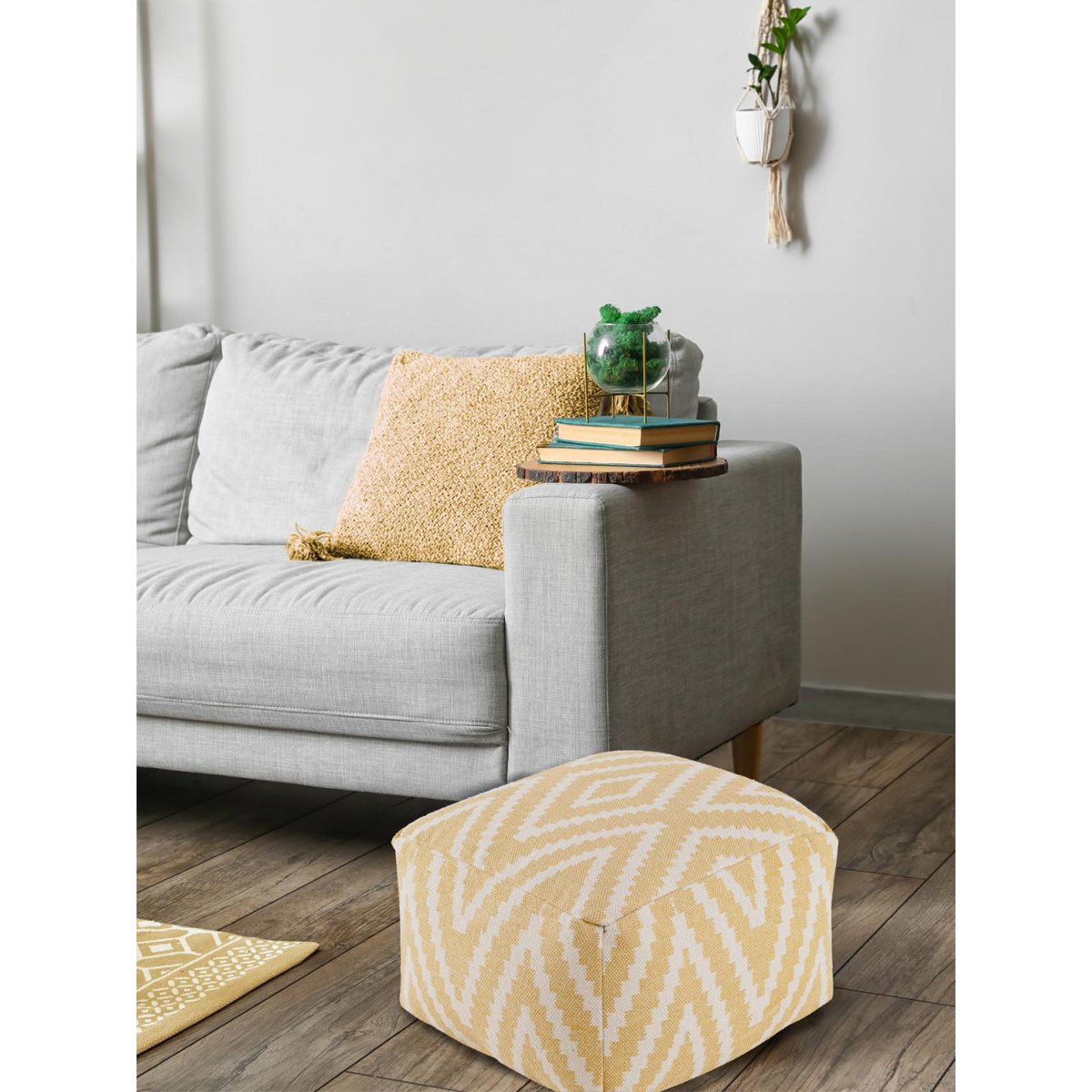 Zittend dobbelstenen voetkrukken stoel kruk 50x35x50cm pouf kelim vloerkussen peru zwarte taupe gele turquoise Voglrieder kreatives Wohnen