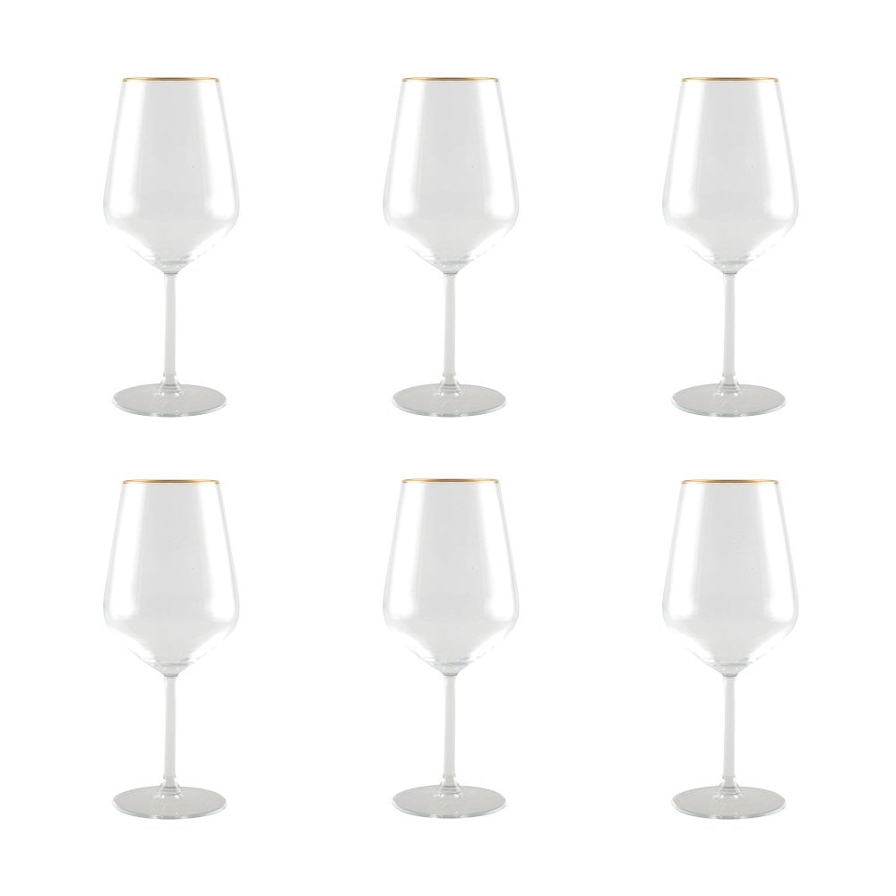 Matt Golden Wine Glazen - Set van 6 AULICA