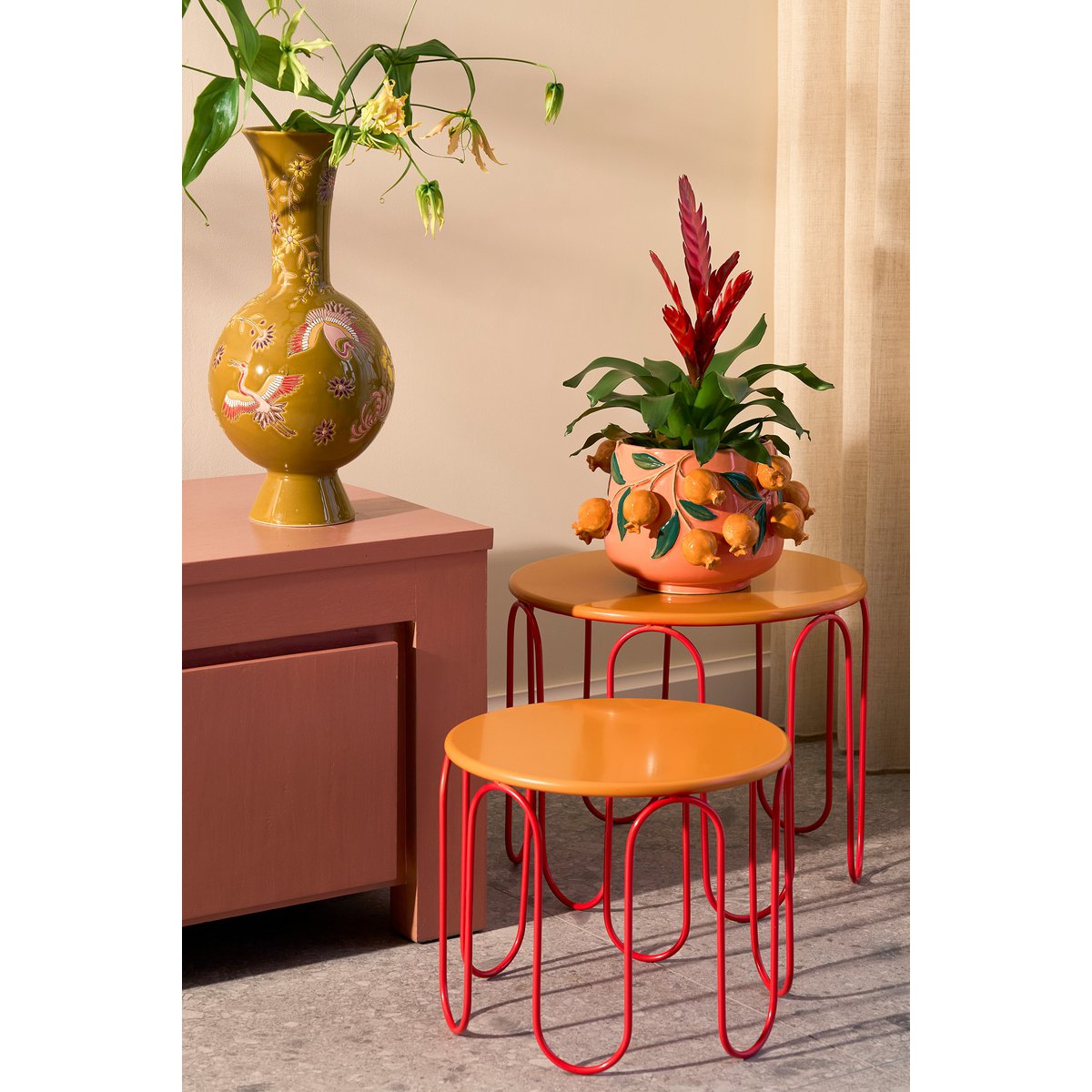 Eloise Vaas - H47 x Ø22 cm - Keramiek - Oker Mica Decorations
