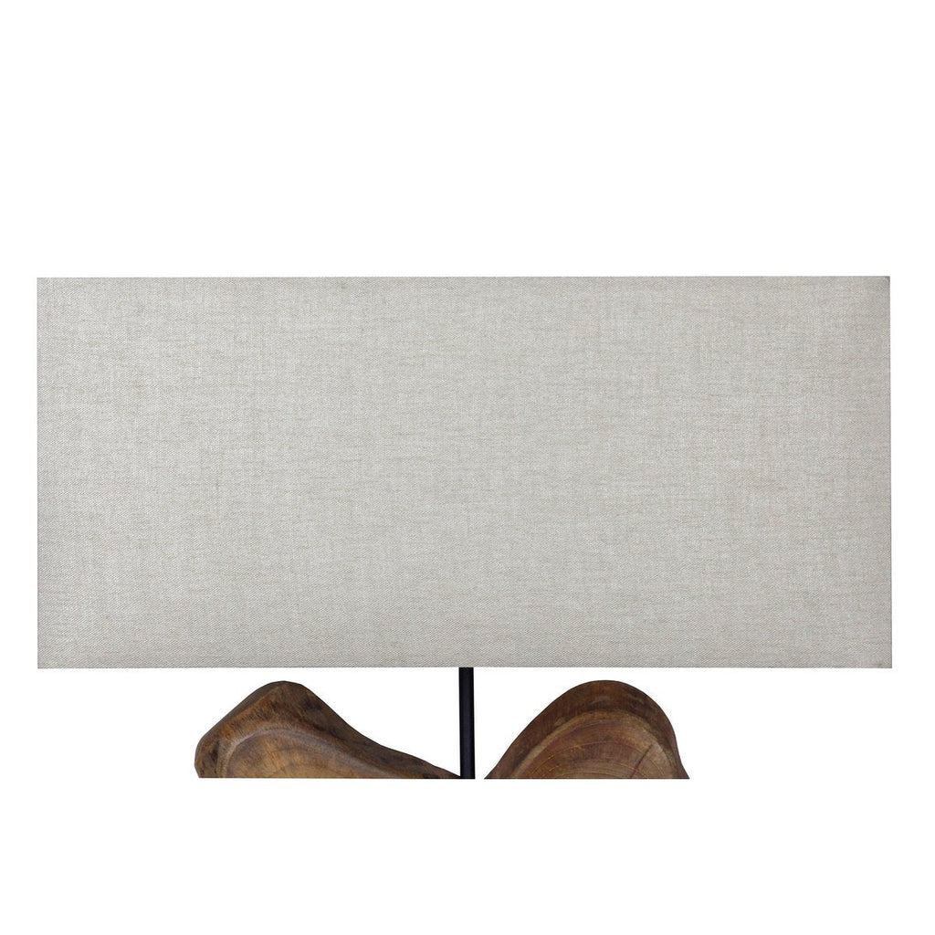 Tafellamp drijfhout/linnen naturel 50 cm SalesFever