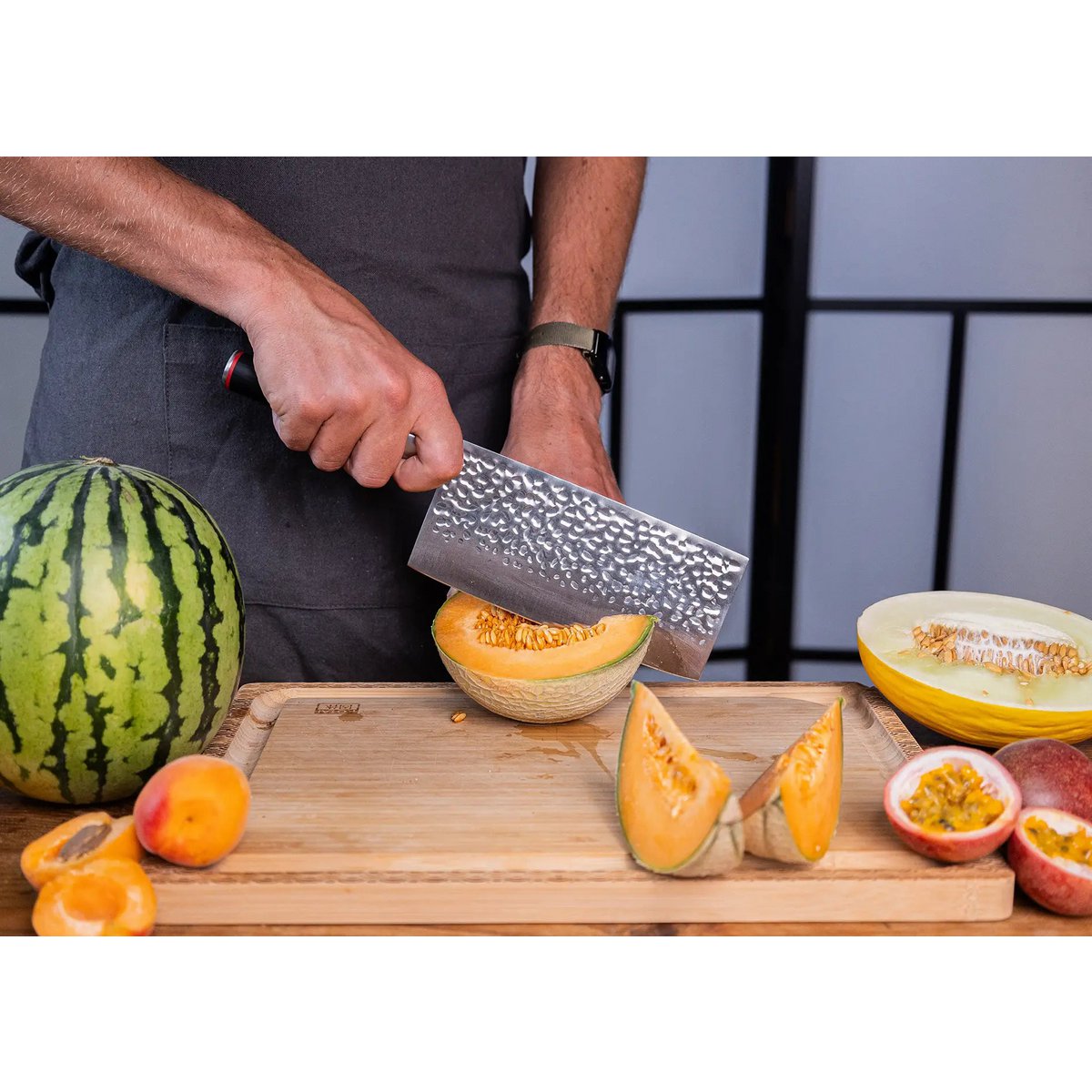 Mes - Hakmes met bamboe Saya en bamboedoos - lemmet van 190 mm KOTAI kitchen