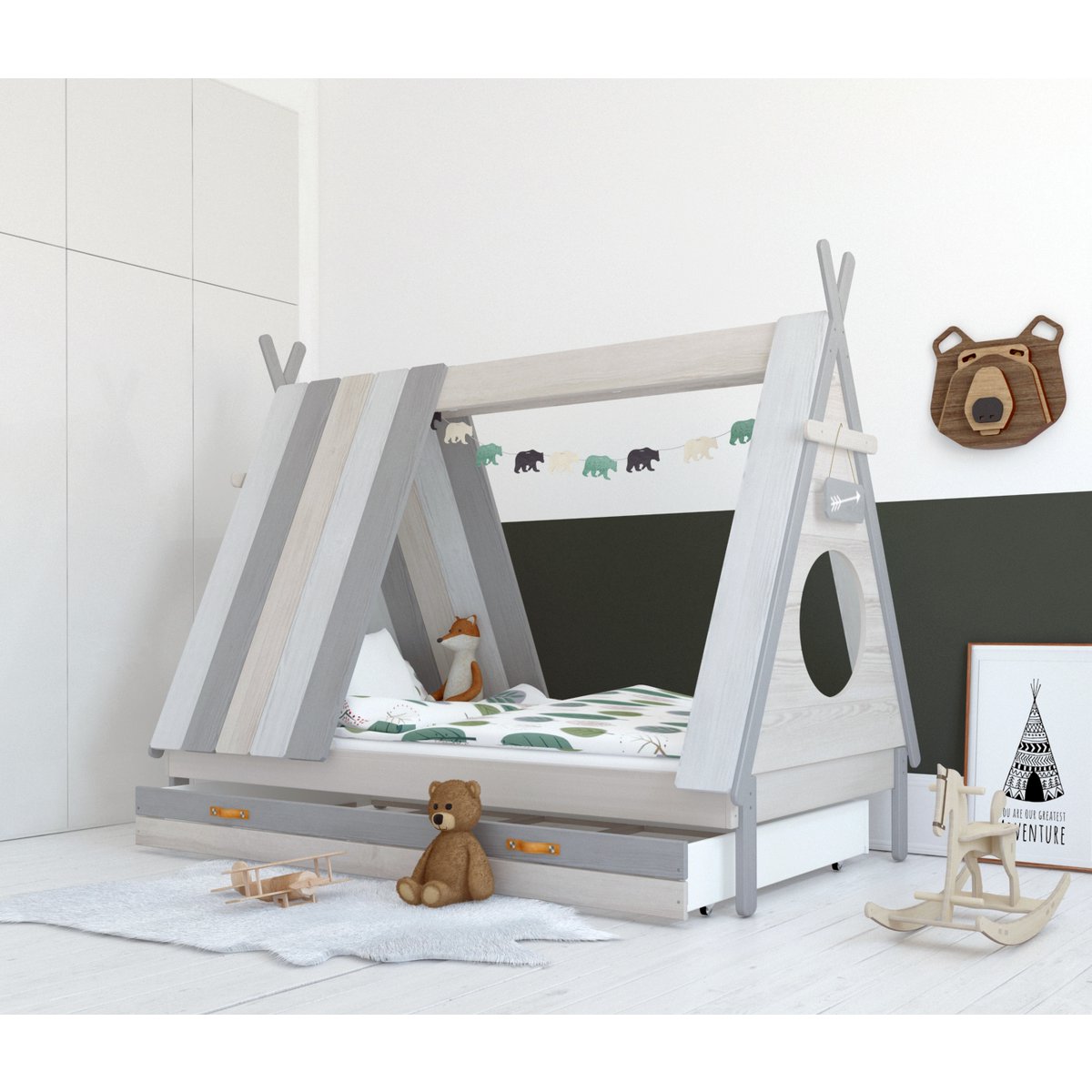 Kinderbed + lade Moebilia