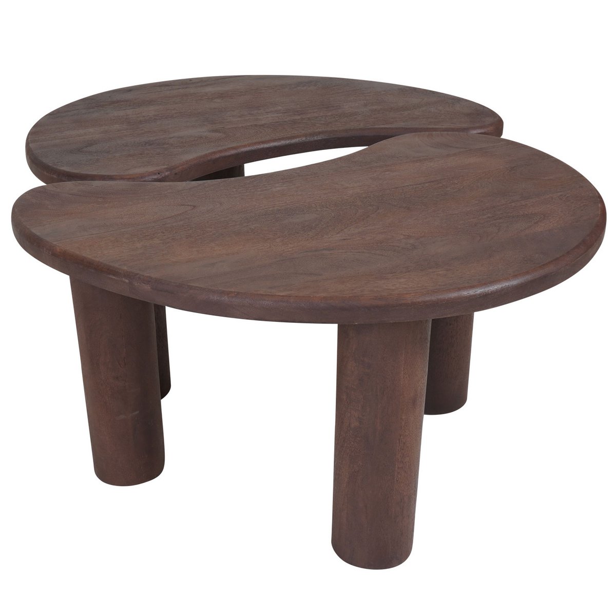 Salontafel Lina – Espresso Mangohout – Set van 2 Home67
