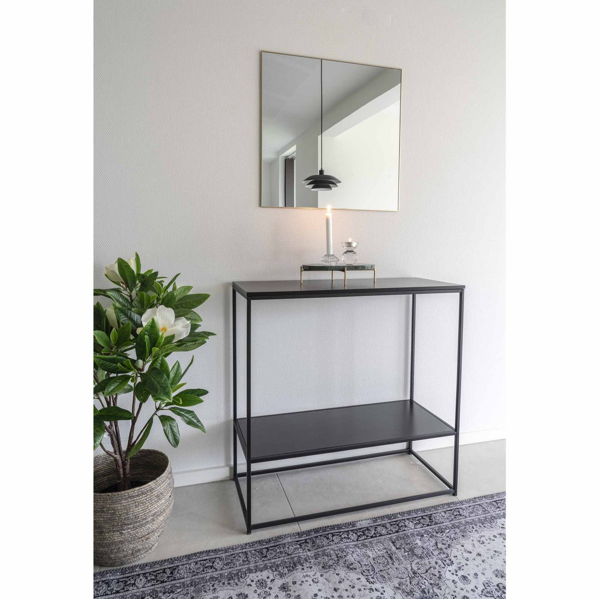 Jersey Spiegel vierkant - Messinglook, 60x60 cm House Nordic ApS