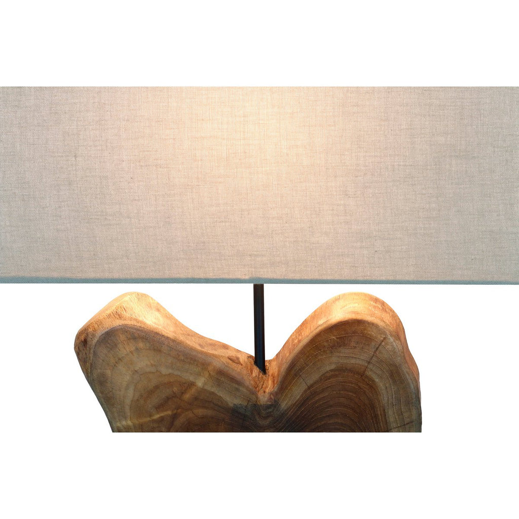 Tafellamp drijfhout/linnen naturel 50 cm SalesFever
