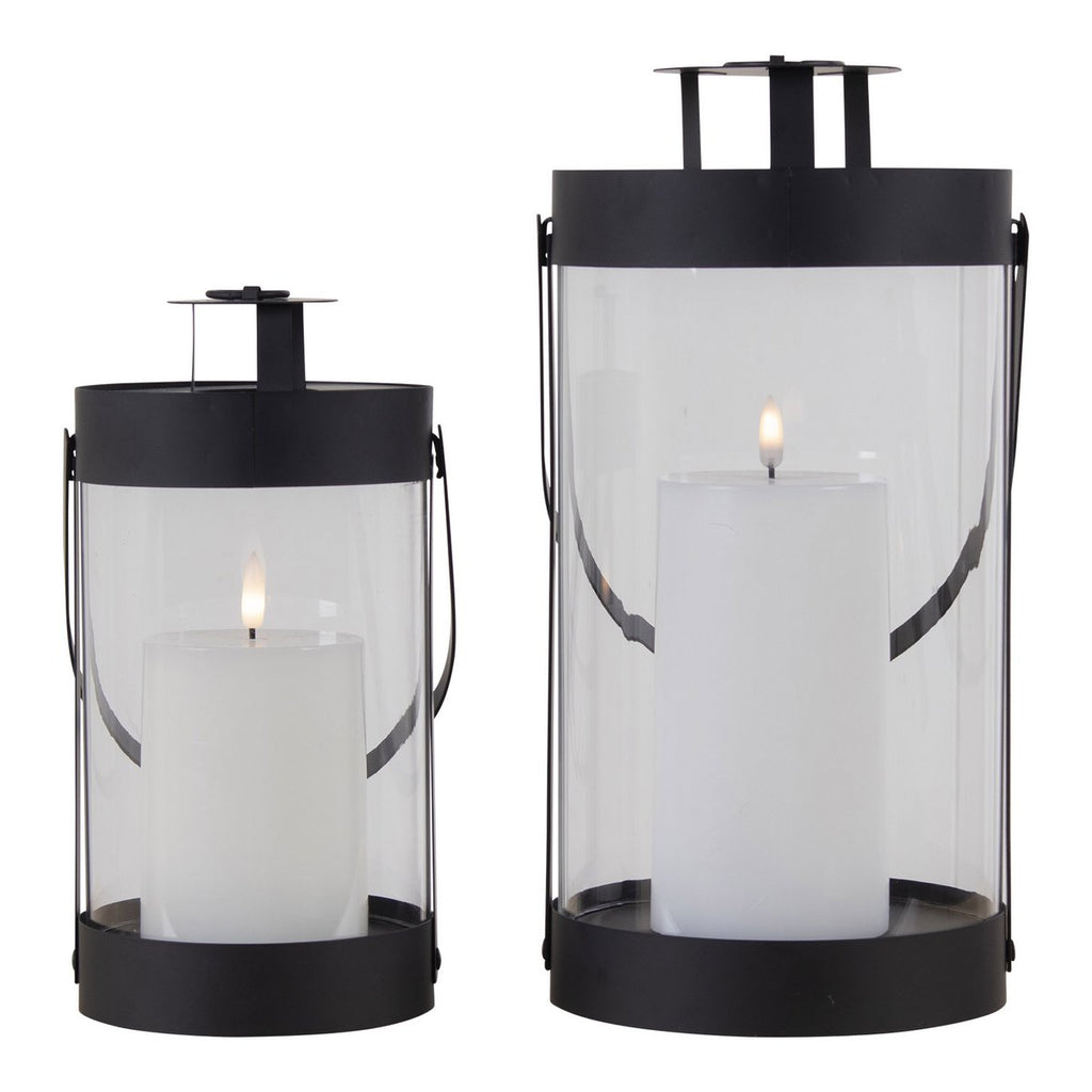 Bondi-lantaarns - Zwart, staal/glas - Set van 2 House Nordic ApS