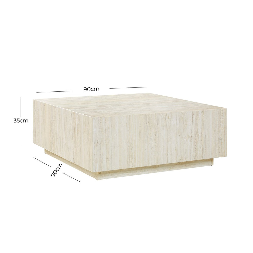 Couchtisch Travertin 90x90 cm SalesFever