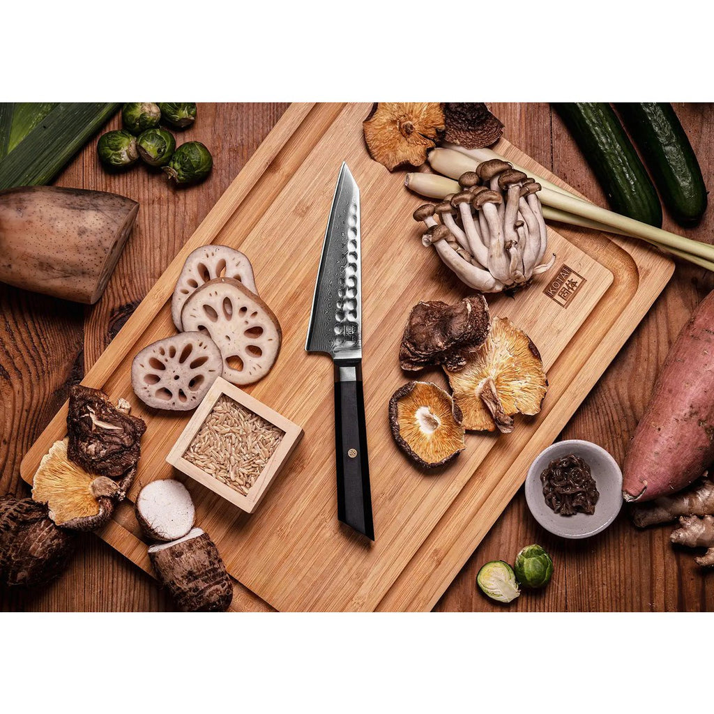 Bunka Petty Damascus Utility Knife - lemmet van 135 mm KOTAI kitchen
