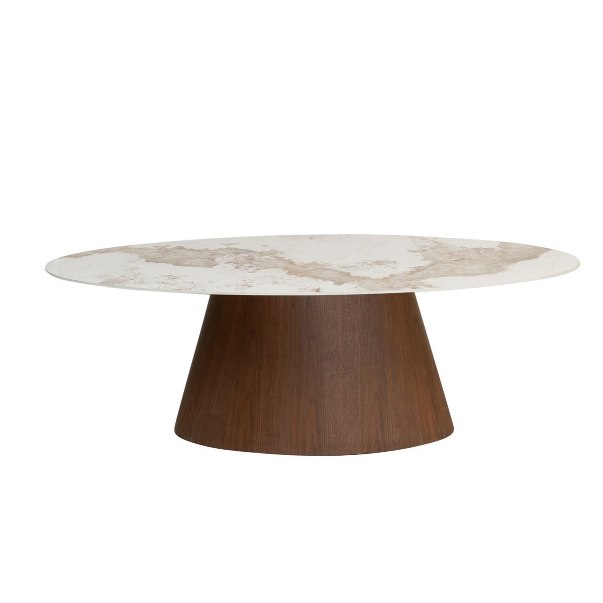 Ellipse eettafel keramiek marmer Pole To Pole