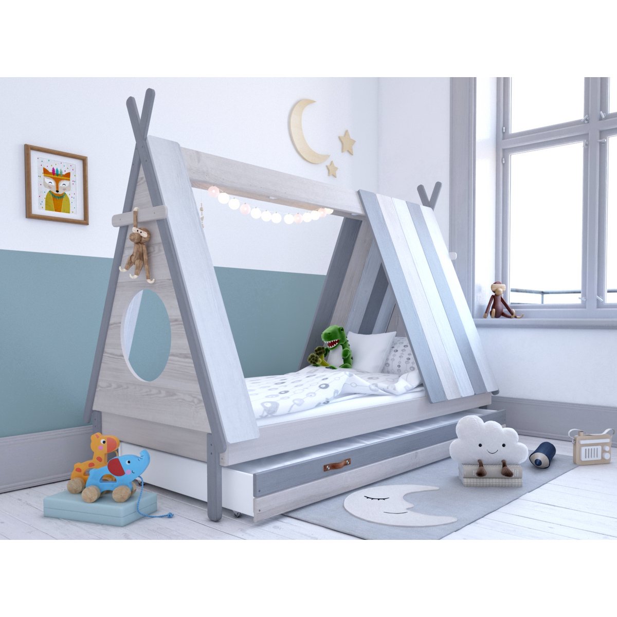 Kinderbed + lade Moebilia