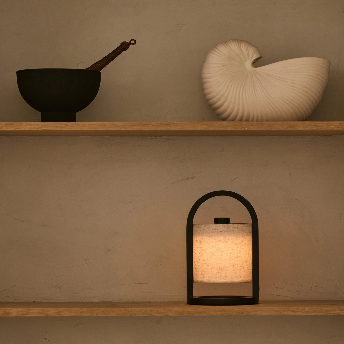 River Black draadloze houten lamp – Oplaadbaar en dimbaar Tavellio - Amsterdam