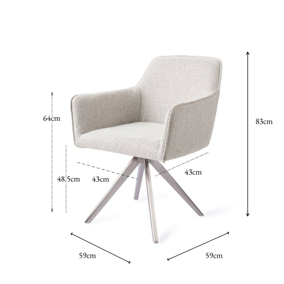 Jesper Home Hofu Dining chair Turn Steel Jesper Home