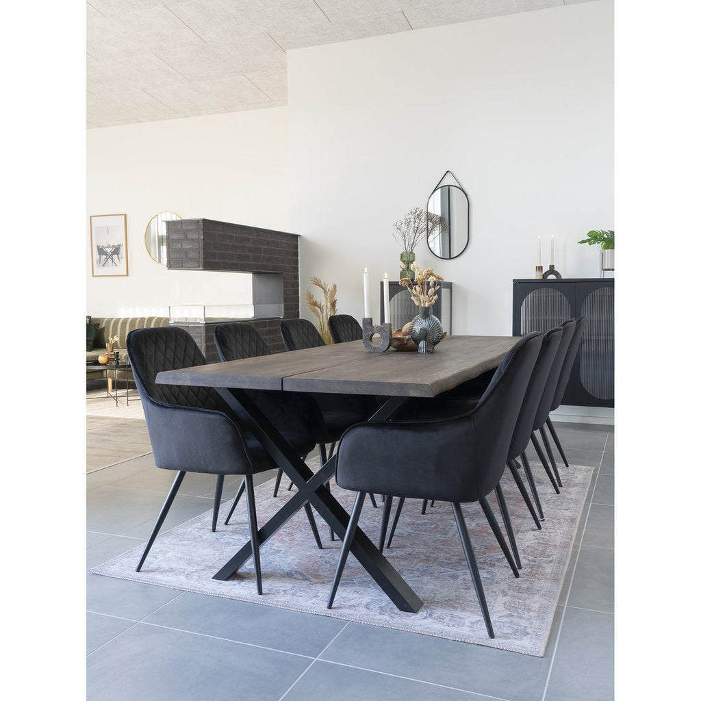 Trapani Spiegel - Zwart, Staal/kunstleer, 35x60 cm House Nordic ApS
