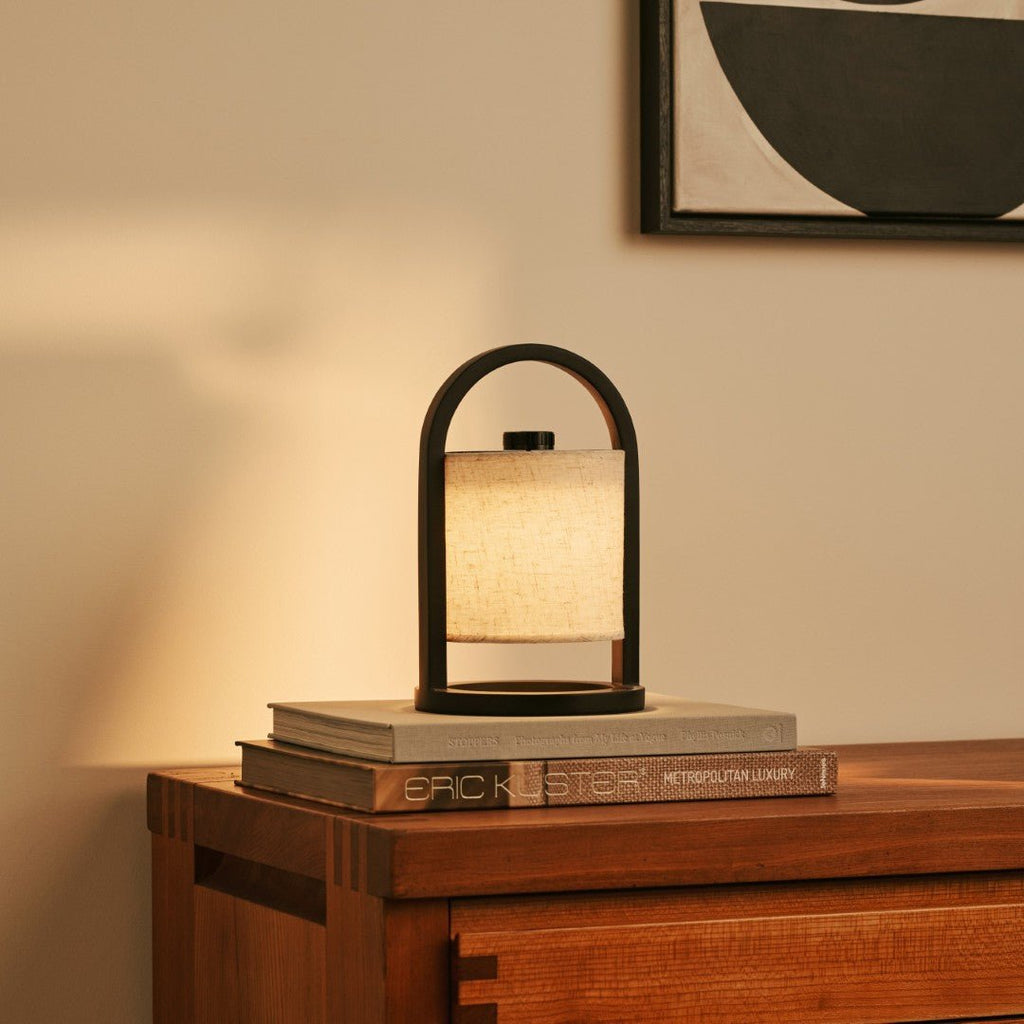 River Black draadloze houten lamp – Oplaadbaar en dimbaar Tavellio - Amsterdam