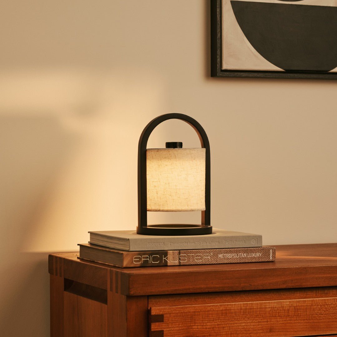 River Black draadloze houten lamp – Oplaadbaar en dimbaar Tavellio - Amsterdam