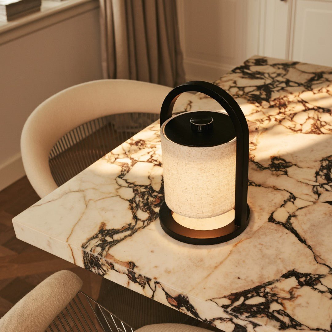 River Black draadloze houten lamp – Oplaadbaar en dimbaar Tavellio - Amsterdam