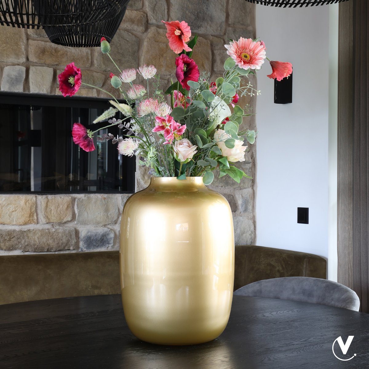 Vaas - Artic gold Vase The World