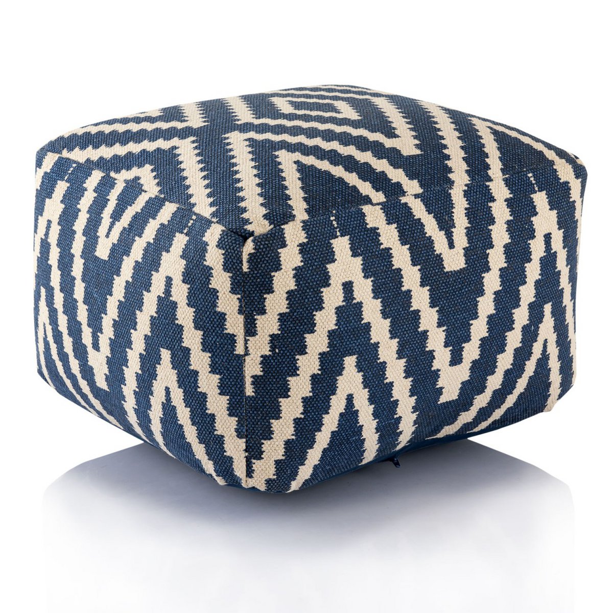 Zittend dobbelstenen voetkrukken stoel kruk 50x35x50cm pouf kelim vloerkussen peru zwarte taupe gele turquoise Voglrieder kreatives Wohnen