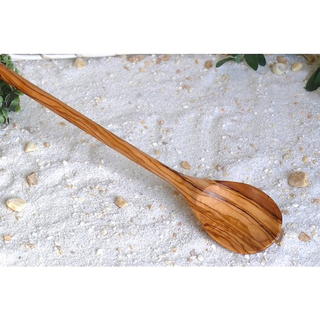 Set van 4 kooklepels, ca. 30 cm, gemaakt van olijfhout Olivenholz erleben